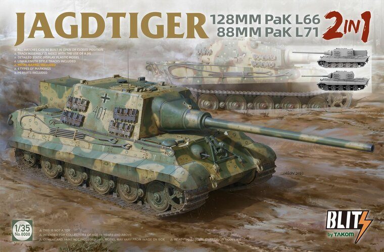 Jagdtiger 128 mm Pak L66 & 88mm Pak L71 2 in 1