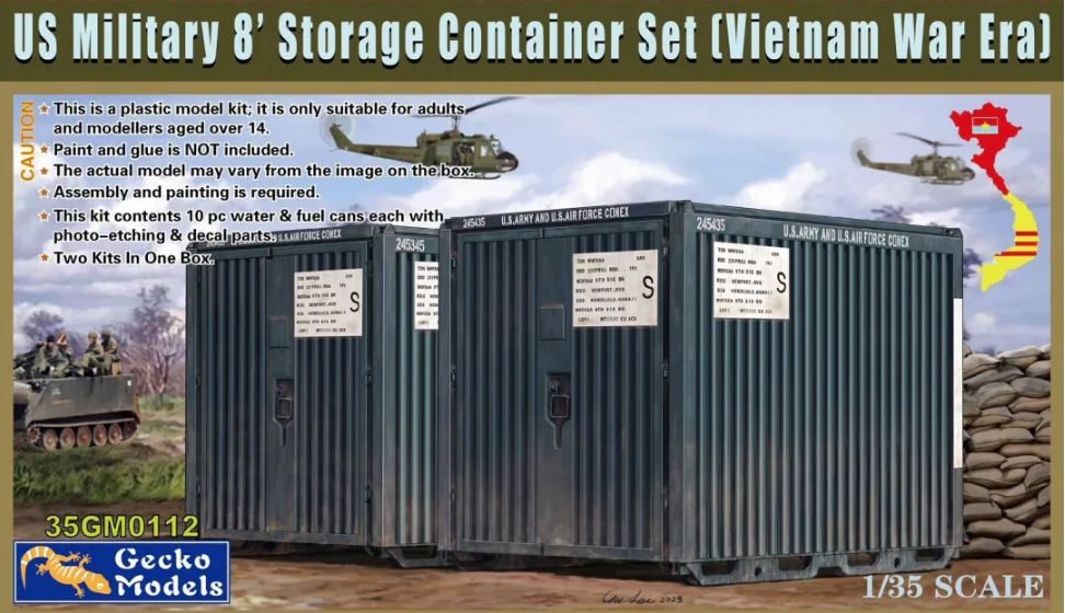 US Military 8' Storage Container Set Vietnam War Era