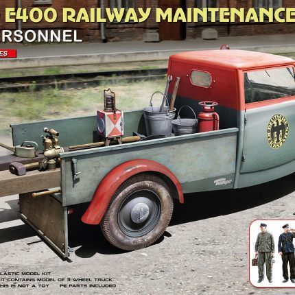 Tempo E400 railway maintenance truck with personnel