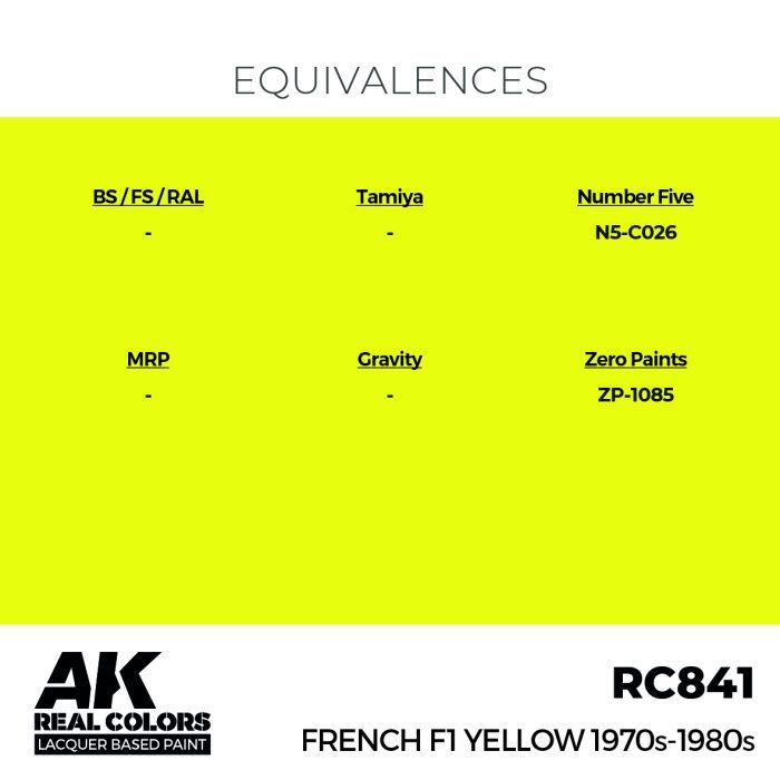 French F1 Yellow 1970s-1980s 17ml.