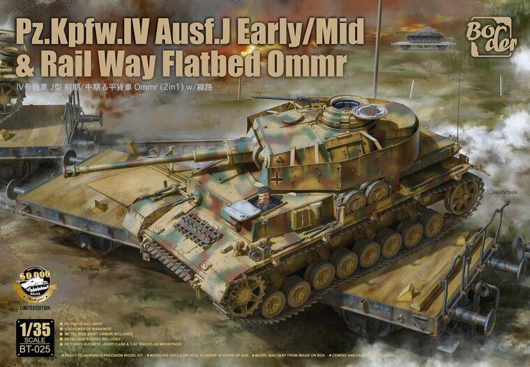 Pz.Kpfw.IV Ausf. J Early/Mid & Railway Flatbed Ommr Limited Edition